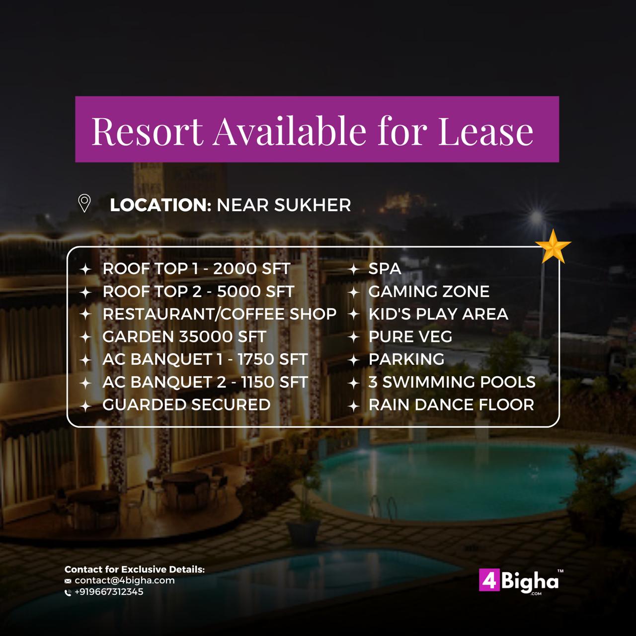 Luxury Resort for Lease in Udaipur